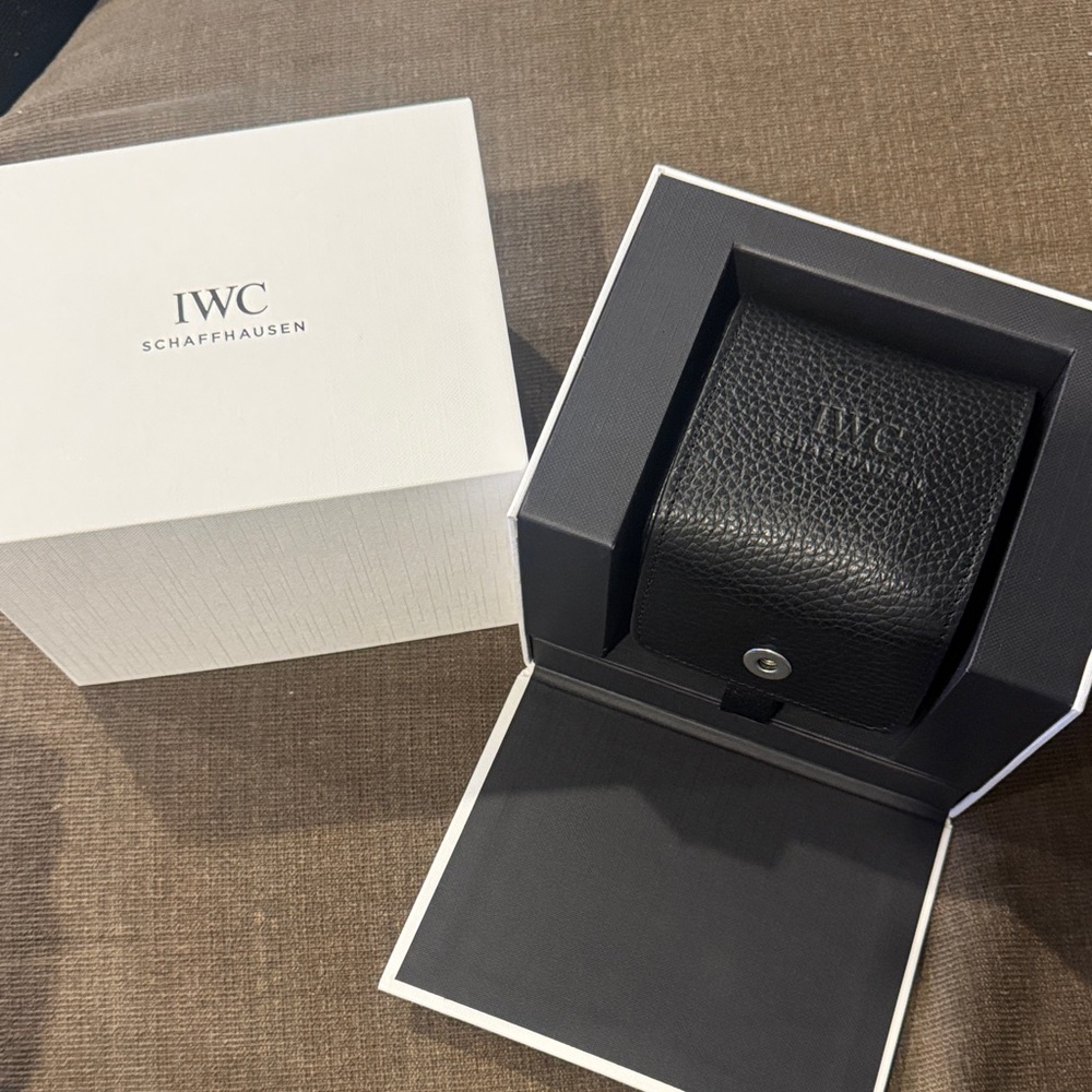 IWC Black Leather Watch Box